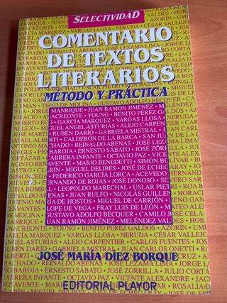Comentario de textos literarios: (método y pra...