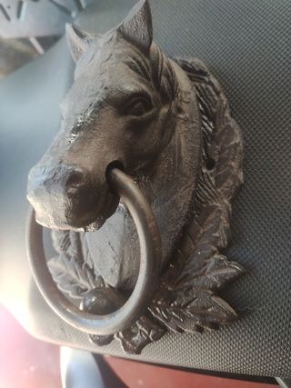 Llamador puerta caballo metal