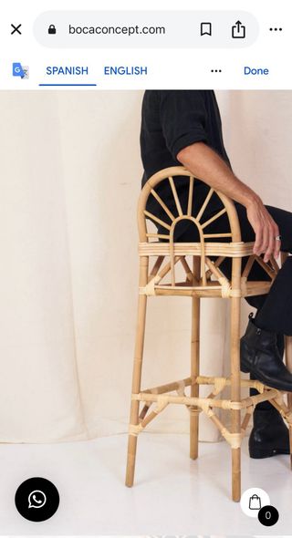 3 Taburetes Nara Boca Concept - Rattan 