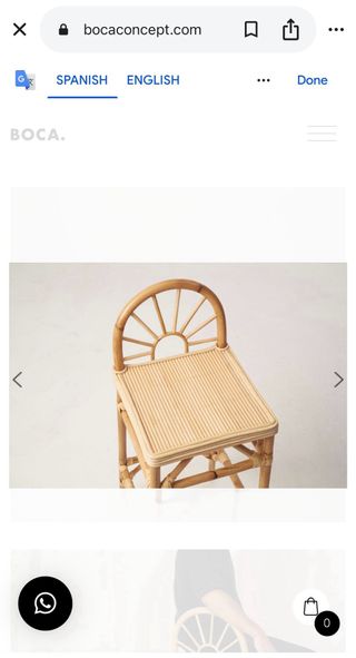 3 Taburetes Nara Boca Concept - Rattan 