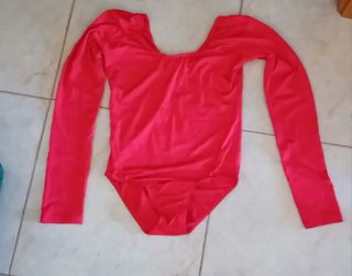 Maillot danza niña rojo y rosa Talla M-XL