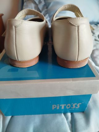 Zapatos comunión niña beige