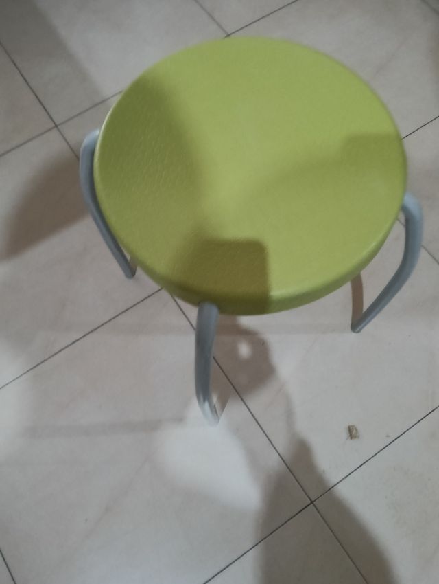 Banco ducha - verde y plata