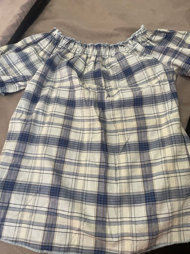 Camisa cuadros - Blusa manga corta