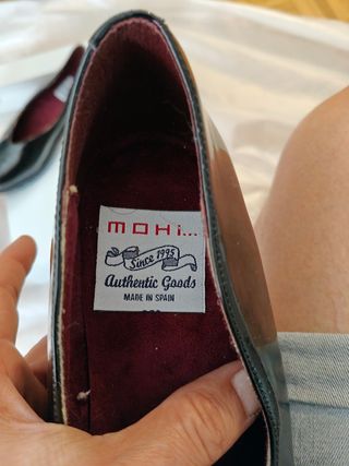 Zapato MOH charol negro - cuña