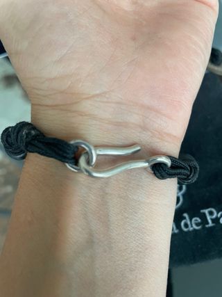 Pulsera Plata de Palo - Negra y Plata