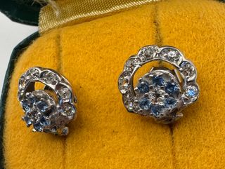 Pendientes vintage oro 18k diamantes