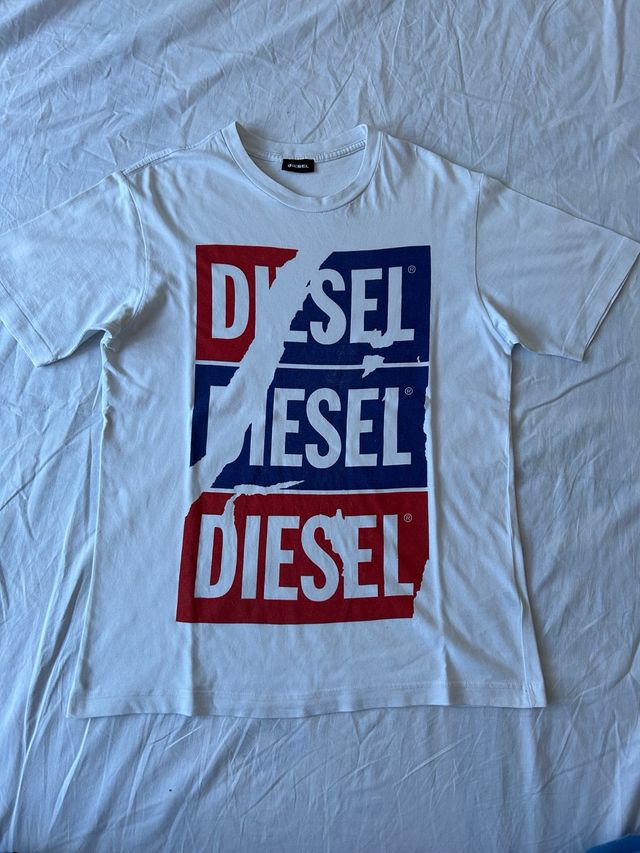 T-shirt Diesel bianca, rossa, blu XS