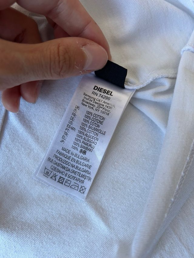 T-shirt Diesel bianca, rossa, blu XS