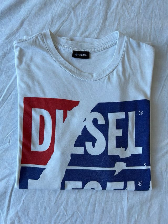 T-shirt Diesel bianca, rossa, blu XS