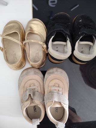 Zapatos Zara niña talla 21 - 3 pares