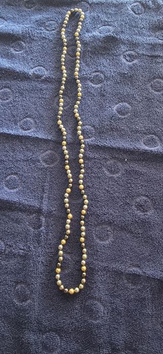 Collar perlas PERLDOR dorado gris