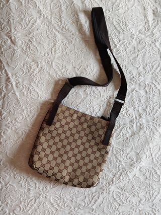 Gucci bandolera de lona con monograma original 
