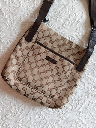 Gucci bandolera de lona con monograma original 