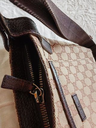 Gucci bandolera de lona con monograma original 