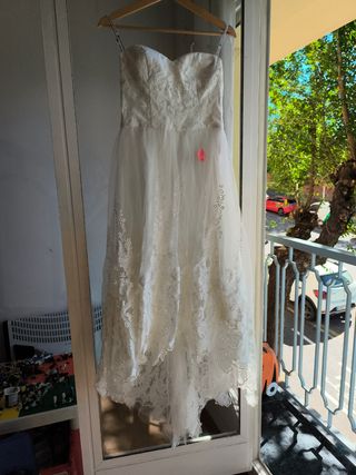 Vestido novia blanco - Talla S