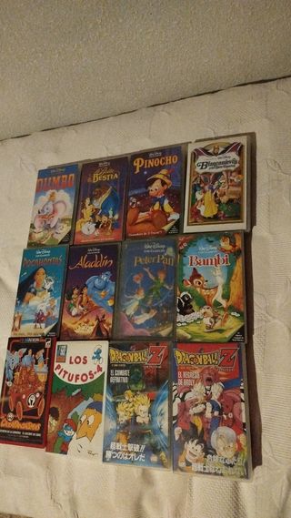 12 VHS Disney + Dragon Ball Z