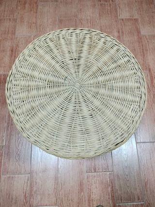 Mesa mimbre - ratán - beige