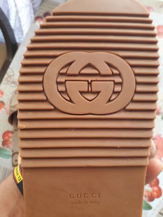 Chanclas Gucci Beige/Marrón - Talla 39