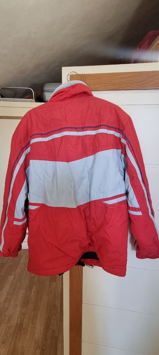 Cazadora esquí hombre roja - gris