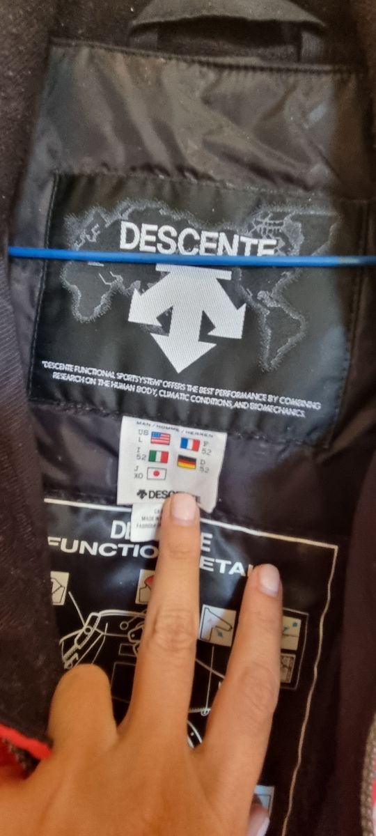 Cazadora esquí hombre roja - gris