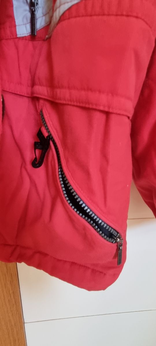 Cazadora esquí hombre roja - gris