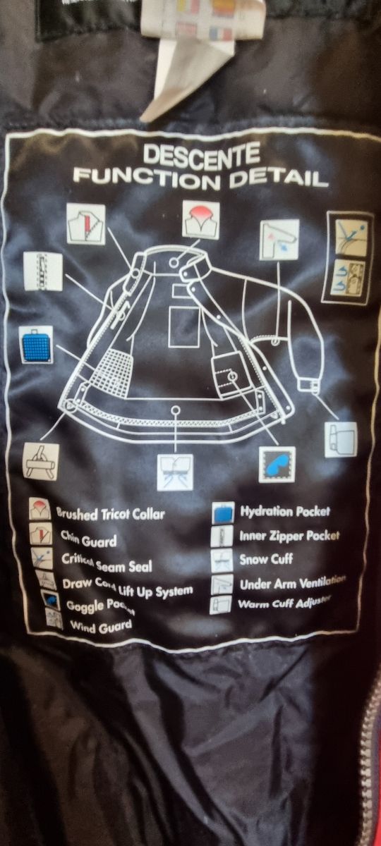 Cazadora esquí hombre roja - gris