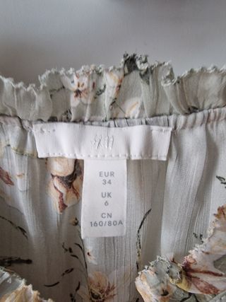 Blusa fiori verde salvia chiaro XS