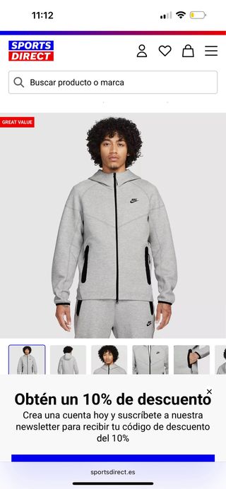 Chaqueta Nike Tech Fleece Gris