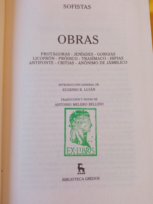 Sofistas, «Obras»
