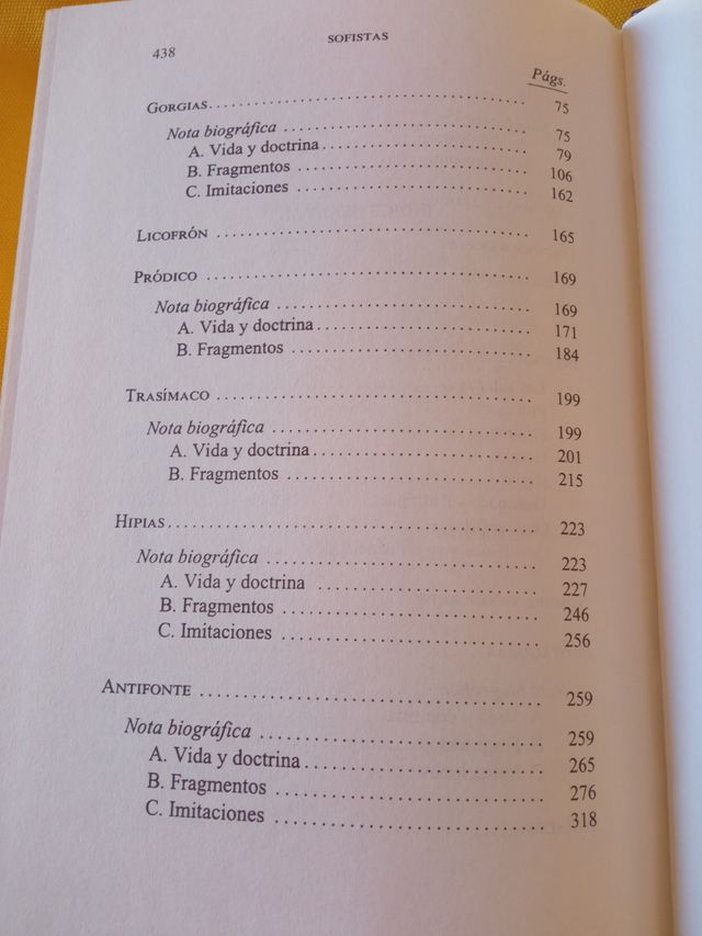 Sofistas, «Obras»