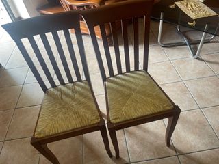 5 Sedie in Legno - Rattan