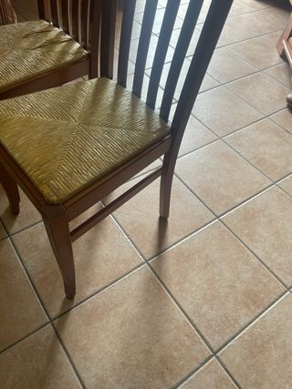 5 Sedie in Legno - Rattan