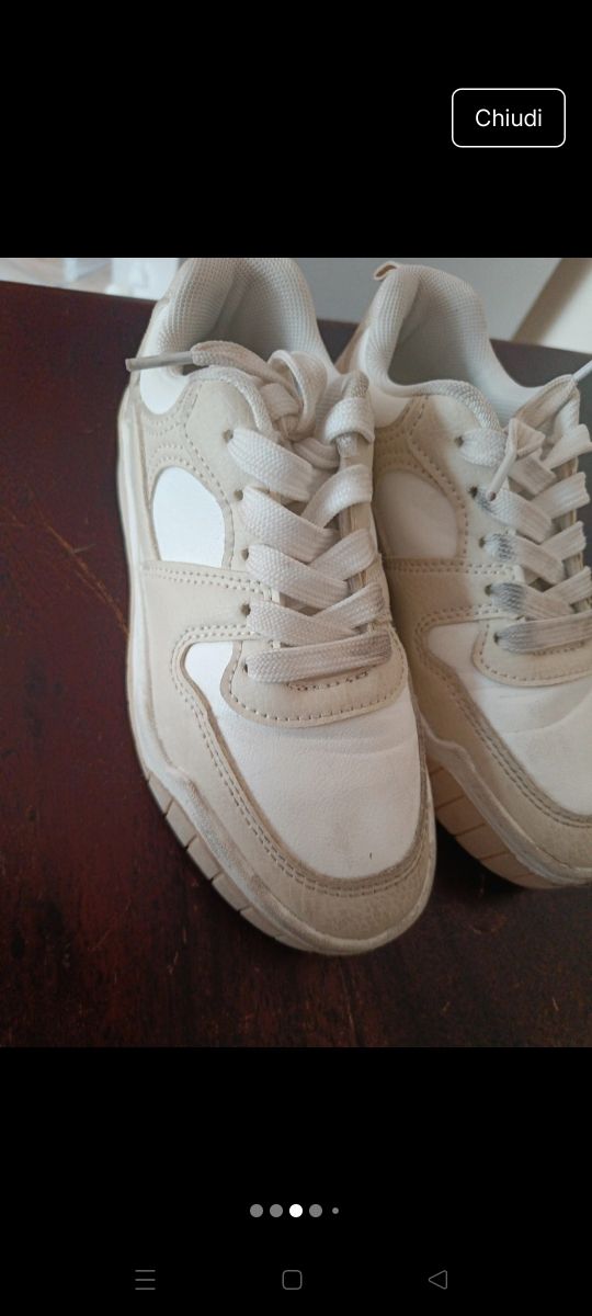 Sneakers Primark bimba - beige/bianco misura 32