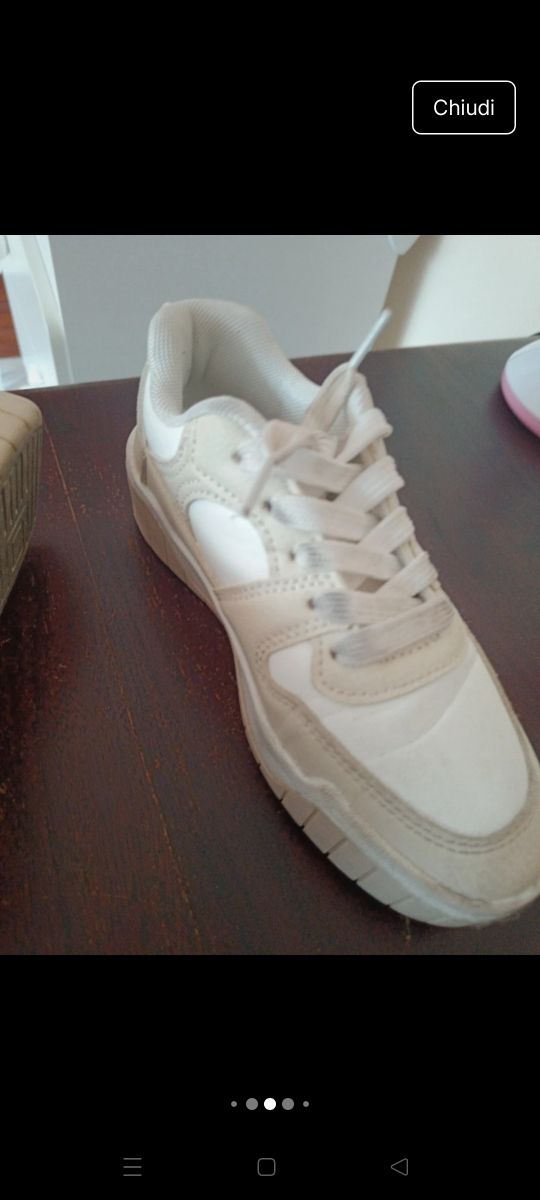 Sneakers Primark bimba - beige/bianco misura 32