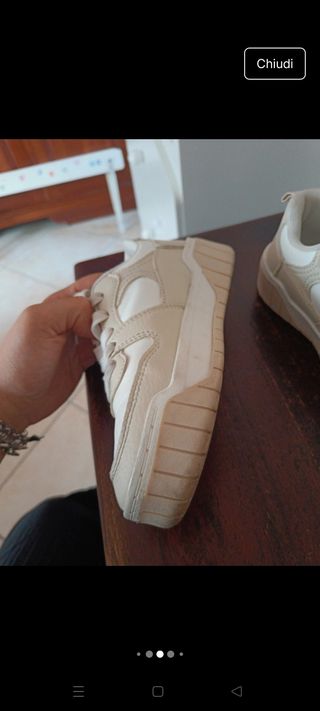Sneakers Primark bimba - beige/bianco misura 32