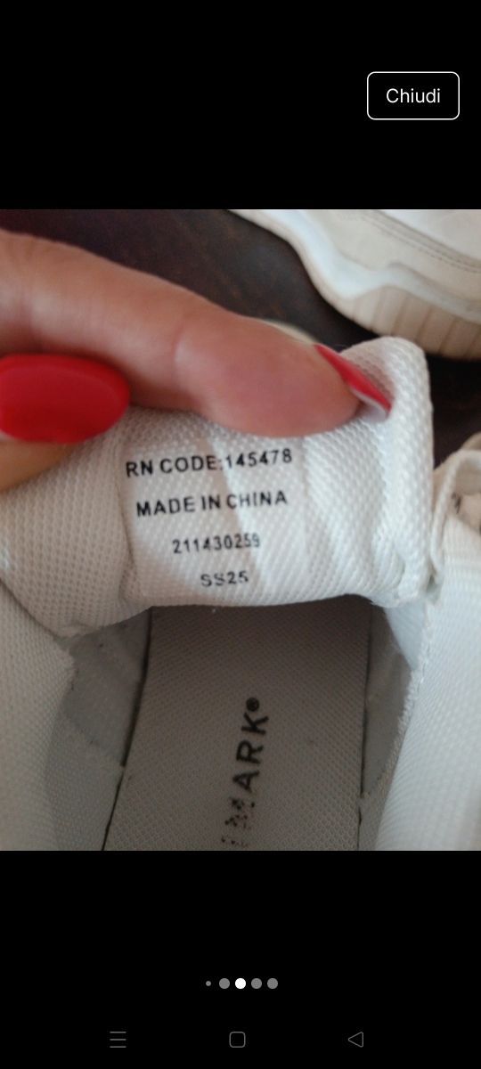 Sneakers Primark bimba - beige/bianco misura 32