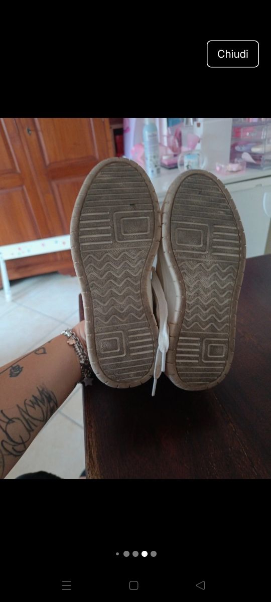 Sneakers Primark bimba - beige/bianco misura 32