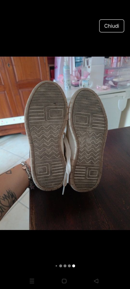 Sneakers Primark bimba - beige/bianco misura 32