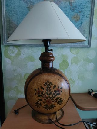 Lampada Tavolo Country - Ceramica Legno