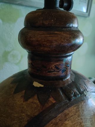 Lampada Tavolo Country - Ceramica Legno