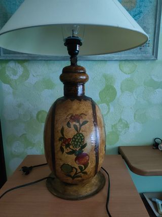 Lampada Tavolo Country - Ceramica Legno