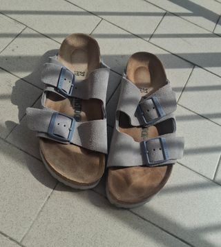 Birkenstock Arizona - Sandali Pelle Grigio