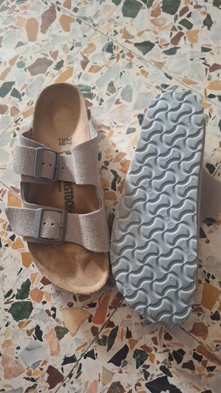 Birkenstock Arizona - Sandali Pelle Grigio