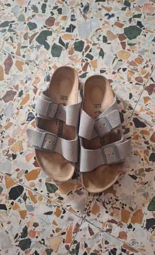 Birkenstock Arizona - Sandali Pelle Grigio