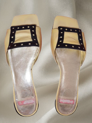 Sandali gialli vernice | taglia 38 | tacco 3 cm 