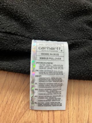 Carhartt chubasquero / cortavientos S