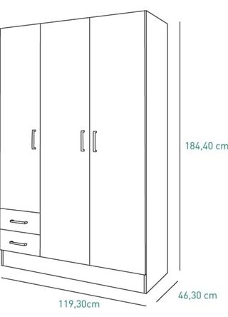 Armadio bianco 3 ante