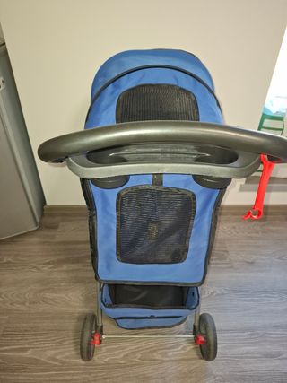 Passeggino per cani blu