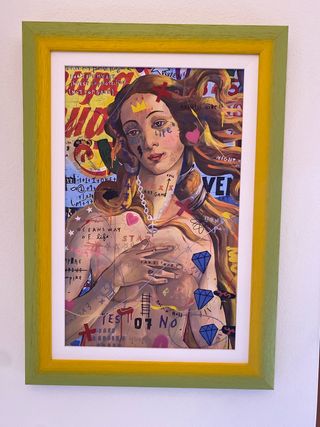 Quadro stile street art Venere del Botticelli